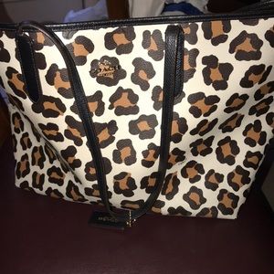 Coach cheetah print tote bag